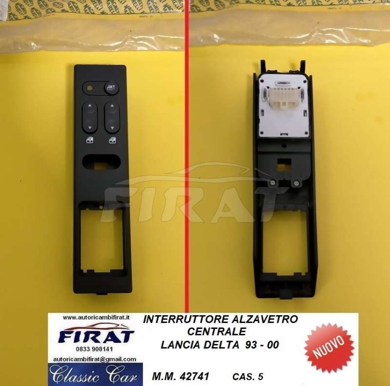 INTERRUTTORE ALZAVETRI CENTRALE LANCIA DELTA 93-> (42741)